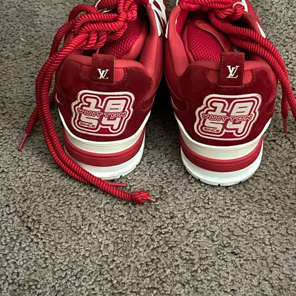 Louis Vuitton Red and White Sneakers - Picture 2 of 3